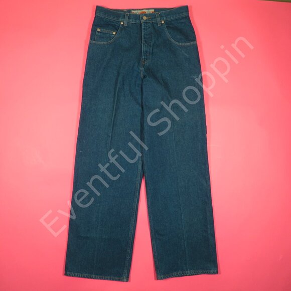 Zonz Jeans Mens 32 Blue Baggy Cargo Wide Leg 90s Skater Vintage - Picture 2 of 8